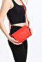 Genuine Leather, Medium Size, Crossbody Strap, Women's Bag, A.Red 24*17*7 cm