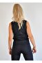 Polymer Coated Inside Fat Burning Navy Blue Undershirt and High Waist Tights Thermal Corset Underwear Set - 4