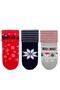 Baby Girl Colorful New Year Patterned Anti-Slip Towel Socks 3-Piece