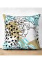 Digital Printed Modern Pillow Cushion Cover with Onedraw Drawing on Colorful Background
