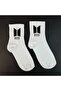 Bts Sleeve Detailed Sweatshirt Necklace Socks Set of 3 - 3