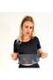 Polymer Coated Inside Fat Burning Navy Blue Short Sleeve Thermal Corset Underwear - One Piece T-shirt - 5