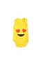 Unisex Kids Yellow 3-6-9-12-18 Months Emojis 3 Pieces 100% Cotton Body with Snap Fasteners - 4