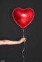 Gold Red I Love You Foil Balloon - 2