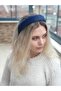 Women's Navy Blue Faux Fur Hair Band - 2