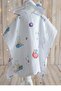 Baby White Muslin Poncho 60Cmx68Cm