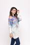 Women's Ecru Digital Printed Mercerized Cotton Knitwear - 3