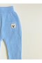 Unisex Baby Blue Ribbed Bear Knitwear Tights - 2