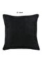 Black Velvet 1St Quality Upholstery Fabric Throw Pillow (Hollow) with Zipper