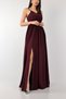 Purple Glitter Design Strap Slit Detail Long Length New Season Dress New Season Dress 140998 Trend 022 - 4