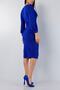 Flexible Crepe Fabric Slit Detailed Double Breasted Collar Long Sleeve Blue Evening Dress 021 79308 - 5