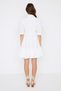 White Skater/Belt Opening Embroidery Mini Lined Woven Dress TWOSS21EL3680 - 5