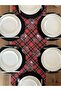 American Service, 6-Piece Placemat and Runner Plaid Tk3, Christmas Table, Christmas - 3