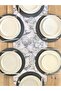 American Service, 6-Piece Charger and Runner White Marble Tk2 - 3