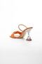Women's Thin Transparent Heeled Muaddi Slippers Orange - 6