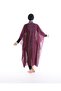 Women's Hijab Swimsuit V Neck Kaftan Pareo Claret Red - 3