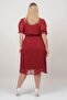 Women's Midi Length Plus Size Chiffon Dress Nb8062 - 7