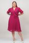 Women's Plum Midi Length Plus Size Chiffon Dress Nb8062 - 5