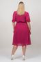 Women's Plum Midi Length Plus Size Chiffon Dress Nb8062 - 7