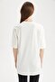 Relax Fit Photo Printed Short Sleeve T-Shirt - 6