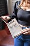 Women's Cream Beige Crossbody Bag with Small Pockets and Shoulder Strap, Minimal Phone Bag - 5