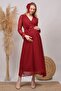 Women's New Season Double Breasted Collar Chiffon Maternity Dress - 3