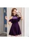 Purple Flexible Crepe Fabric Flounce Tulle Neck Detailed Mini Dress Evening Dress 58838 669 - 2