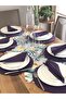 American Serve, 6 Plates, 6 Napkins and Runner Casabalan Flower Tk5 - 2