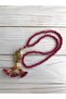 Luxury Guipure Lace Baby Shower Shawl and Rose Patterned Prayer Beads Gift Set (99 beads, 6 mm) Bridal Trousseau Home Concept - 3