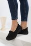 Women's Black Color Flexible Faylon Sole Full Orthopedic Comfortable Sports Ballerina Shoes Ser-041