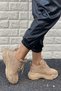 WOMEN'S NUDE SUEDE SNEAKER SPORTS SHOES Y5623 - 4
