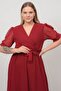 Women's Midi Length Plus Size Chiffon Dress Nb8062 - 5
