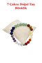 Natural 7 Chakra Bracelet with Crystal Quartz, Amethyst, Sodalite, Aventurine, Tiger's Eye, Citrine, and Agate. - 3