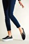 2025 Black Leather Women's Sneakers - 2