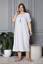 100% Cotton Combed Cotton Short Sleeve Plus Size Mother's Nightgown 133 - 2