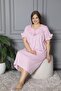 100% Cotton Combed Cotton Short Sleeve Plus Size Mother's Nightgown 136 - 2