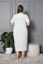 100% Cotton Combed Cotton Short Sleeve Plus Size Mother's Nightgown 584 - 4