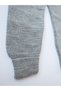 Teddy Bear Buttoned Baby Kids Knitwear Salopet Gray - 4