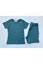 Modal Set with Ribbed Shorts Turquoise