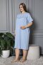 100% Cotton Combed Cotton Short Sleeve Plus Size Mother's Nightgown 520 - 4