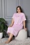 100% Cotton Combed Cotton Short Sleeve Plus Size Mother's Nightgown 520 - 2