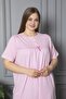 100% Cotton Combed Cotton Short Sleeve Plus Size Mother's Nightgown 520 - 3