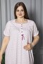 100% Cotton Combed Cotton Short Sleeve Plus Size Mother's Nightgown 133 - 3