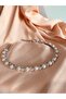Women's Hair Crown Handmade with Pearls and Crystal Beads - 2