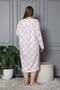 100% Cotton Seasonal Long Sleeve Combed Plus Size Mother's Nightgown 1503 - 5