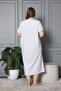 100% Cotton Combed Cotton Short Sleeve Plus Size Mother's Nightgown 133 - 4