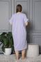 100% Cotton Combed Cotton Short Sleeve Plus Size Mother's Nightgown 136 - 4