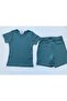 Modal Set with Ribbed Shorts Turquoise - 2
