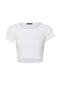 Black-White 2 Pack Fitted Crop Crew Neck Ribbed Stretchy Knitted Blouse TWOSS22BZ0734 - 9