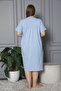100% Cotton Combed Cotton Short Sleeve Plus Size Mother's Nightgown 520 - 5